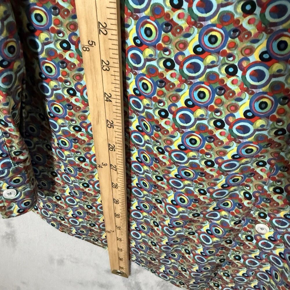 Cremieux Premium Denim Shirt 2XB Polka Dot Long Sleeve Collared Button Abstract - Picture 6 of 8